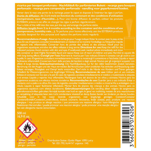 Visuel 3 du produit Recharge Ambre pour bouquets parfumés Esteban - 500 ml