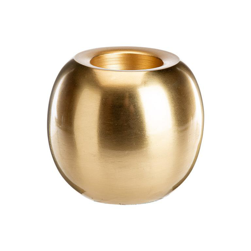Visuel 1 du produit Bougeoir boule en aluminium doré pour bougie chauffe plat - Ø 9,5 x H 8 cm