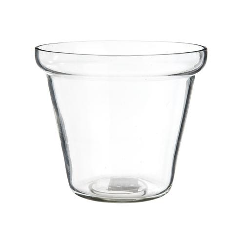 Visuel 1 du produit Cache-pot pour orchidée en verre transparent - Ø 15 x H 12 cm
