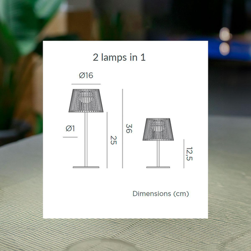 Visuel 2 du produit Lampe solaire Okinawa coloris marron effet blanc chaud en métal Newgarden - 20 à 30 cm