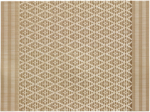 Visuel 1 du produit Set de table bicolore PVC et polyester camel Kadra - 45 x 33 cm