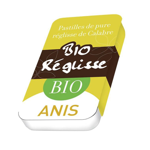 Visuel 1 du produit Pastilles réglisse à l'anis de Calabre Bio - 10 g