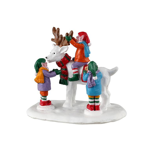 Visuel 1 du produit Scène Lemax Santa's wonderland Bonhomme de neige renne et enfants