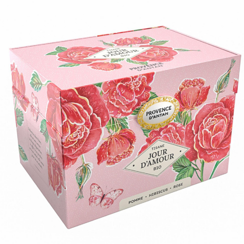 Visuel 1 du produit Coffret métal de tisane jour d’amour bio Provence d’antan - 40 g