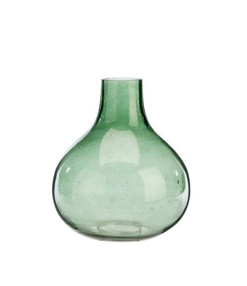 Visuel 1 du produit Vase bubble en verre coloris vert - 17 x 15 cm