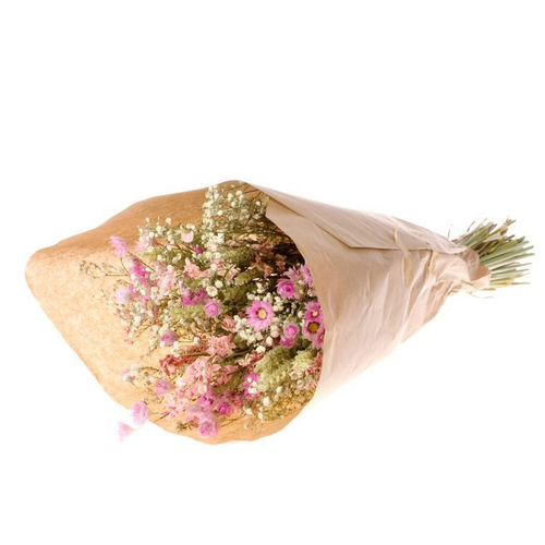 Visuel 1 du produit Bouquet de fleurs séchées Trendy coloris rose et blanc - Ø 25/30 cm x H 50 cm