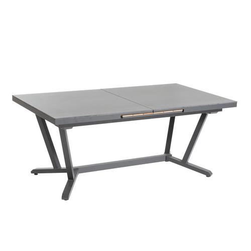 Visuel 1 du produit Table extensible en aluminium et céramique noir Sedum - 180/240 x 100 x 76 cm