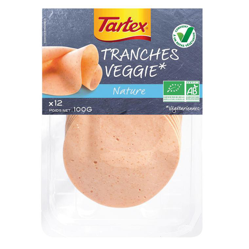 Visuel 1 du produit Tranches végétariennes nature au blé bio Evernat - 100 g