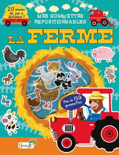 Visuel 1 du produit Livre de gommettes repositionnables "La ferme" aux Éditions Grenouille