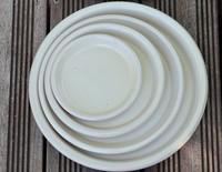 Visuel 1 du produit Soucoupe coloris beige en terre émaillée - Ø 41 cm