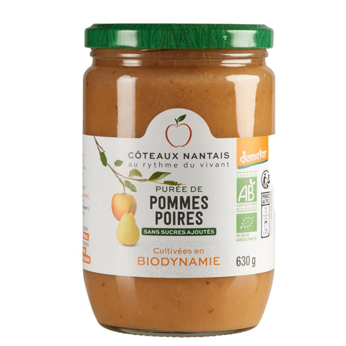 Visuel 1 du produit Purée de pommes poires bio en bocal Coteaux Nantais - 630 g