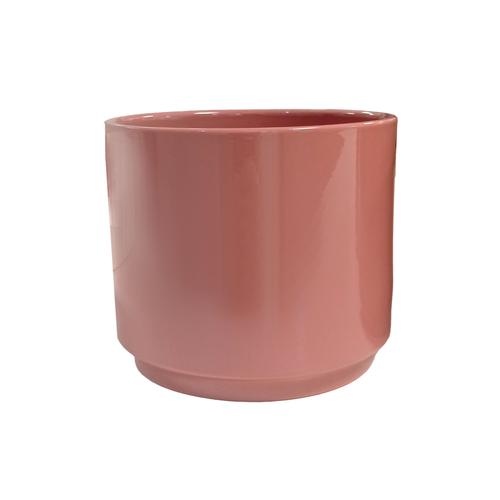 Visuel 1 du produit Cache-pot en céramique coloris lychee Oslo Seventies - Ø 13 x H 12 cm