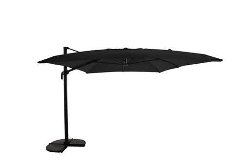 Visuel 1 du produit Parasol déporté coloris gris en aluminium et polyester - 400 x 300 cm