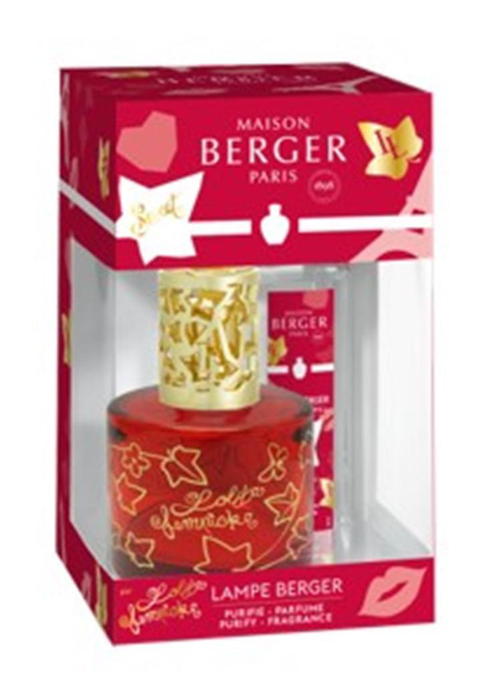 Visuel 1 du produit Coffret lampe Berger Lolita Lempicka Sweet en verre laqué rouge - 250 ml