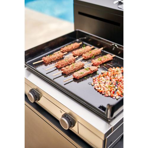 Visuel 3 du produit Plancha électrique en inox et fonte émaillée Forge Adour Modern E 60 - 65,5 x 54,5 x 23,8 cm