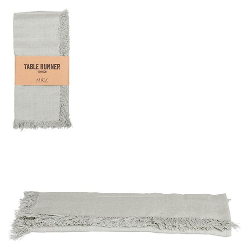 Visuel 1 du produit Chemin de table en coton vert Villia - 180 x 45 cm