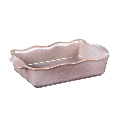 Visuel 1 du produit Plat à four rectangulaire en porcelaine marron Ely - 31 x 17 x H 7 cm