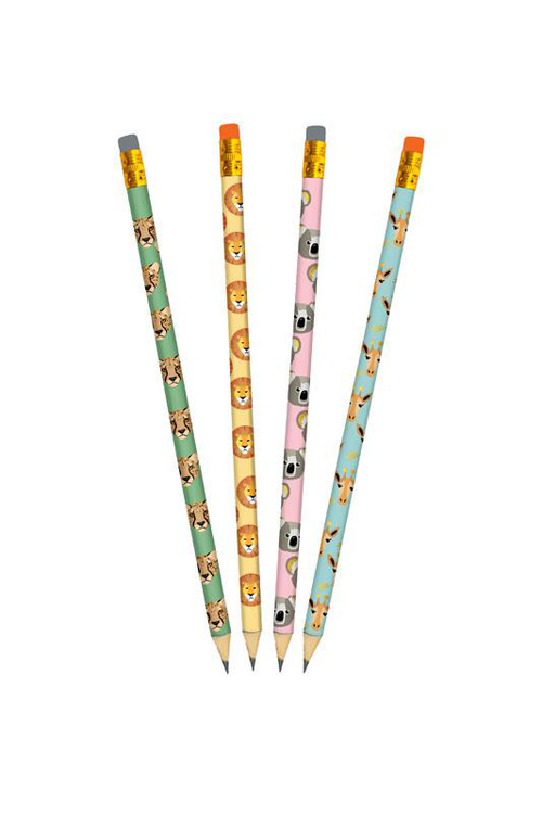 Visuel 1 du produit Set de 4 crayons animaux de la savane Cartesdart