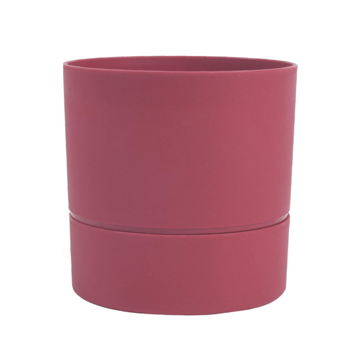 Visuel 1 du produit Pot rond à réserve d’eau en polypropylène rose Terra Eda Aquaduo - Ø 14,3 x H 14,3 cm