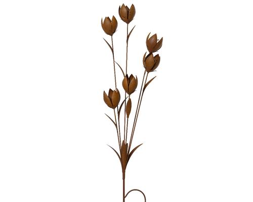 Visuel 1 du produit Pique de jardin fer bouquet coloris marron en fer - 26 x 13 cm