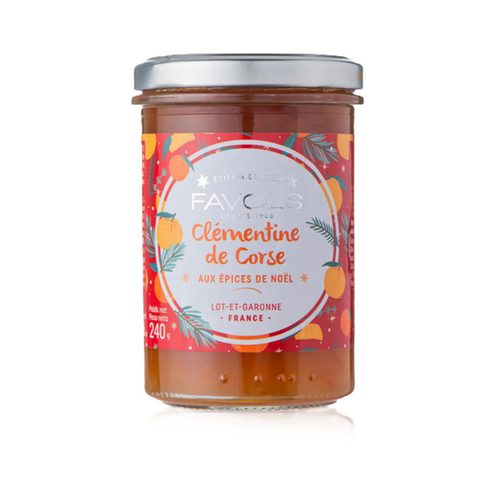 Visuel 1 du produit Confiture à la clémentine de Corse aux épices de Noël Favols - 240 g