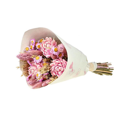 Visuel 1 du produit Bouquet de fleurs séchées Sola M coloris rose - H 50 cm