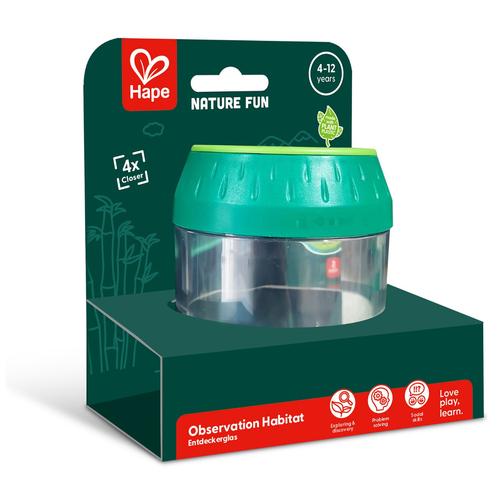 Visuel 1 du produit Boîte-loupe à exploration en plastique à base de plantes Hape à partir de 5 ans - 7,2 x 7,2 x 8,5 cm