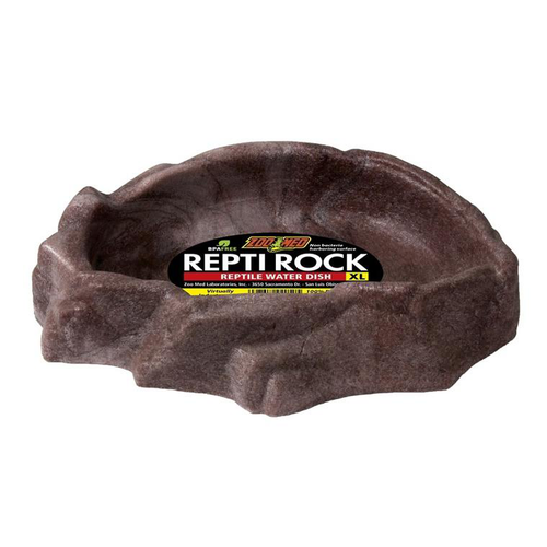 Visuel 1 du produit Gamelle pour reptile en plastique recyclé coloris gris Repti Rock - Taille XL