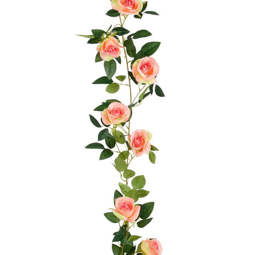 Visuel 1 du produit Guirlande de roses artificielles blanches - 180 x 15 x 6 cm
