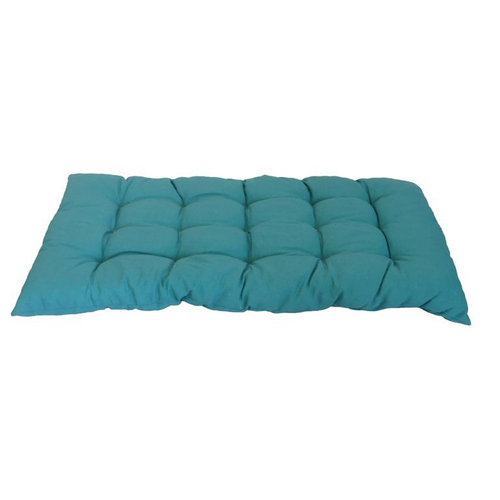 Visuel 1 du produit Coussin dossier palette en polyester/coton uni Emeraude Banco - 120 x 60 x 10 cm