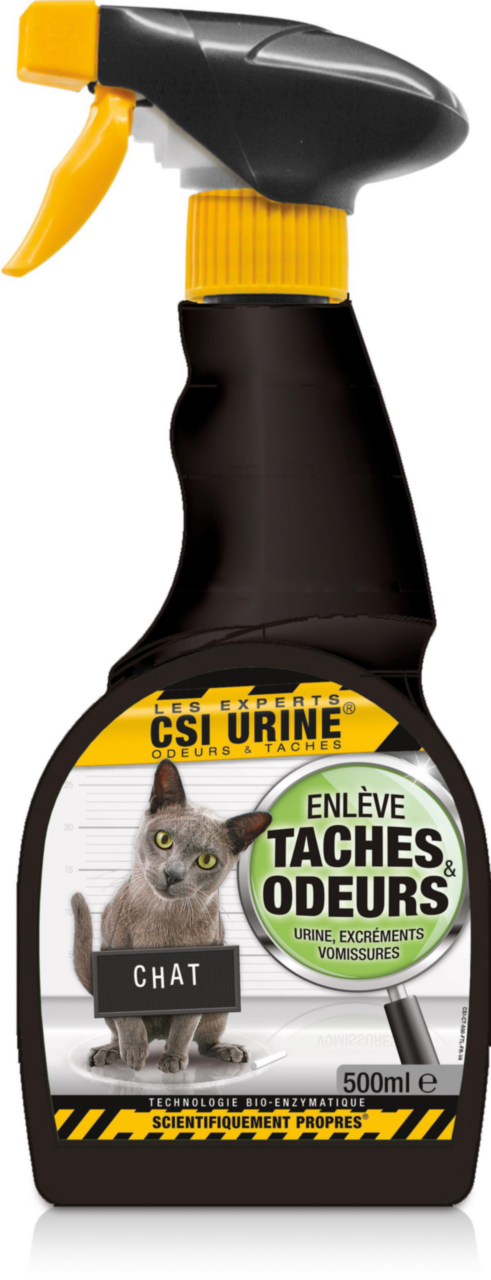Visuel 1 du produit Nettoyant enzymatique urine pour chaton et chat enlève taches et odeurs CS Urine - spray de 500 ml