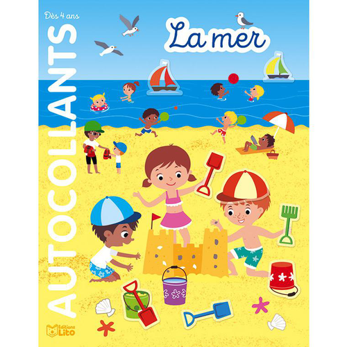 Visuel 1 du produit Livre autocollants repositionnables "La mer", Ed LITO