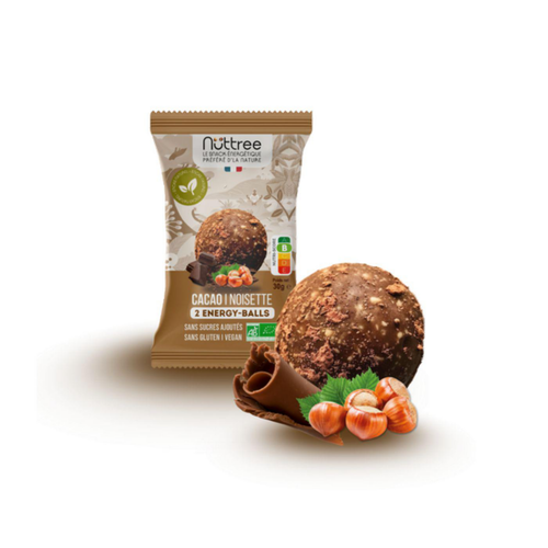 Visuel 1 du produit Boules cacao noisette bio Nüttree Energy-balls - 2 x 15 g