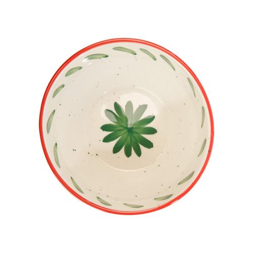 Visuel 4 du produit Bol en céramique blanc, vert et rouge Venda - H 6 x Ø 14 cm