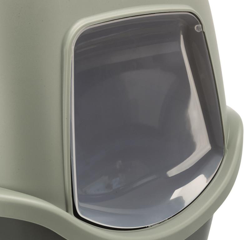 Visuel 6 du produit Maison de toilette pour chat coloris gris et vert avec couvercle recyclé Trixie Vico - 40 x 40 x 56 cm