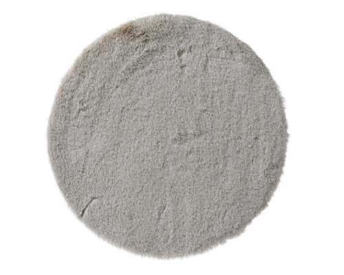 Visuel 1 du produit Set rond beige en polyester imitation fourrure - Ø 38 cm