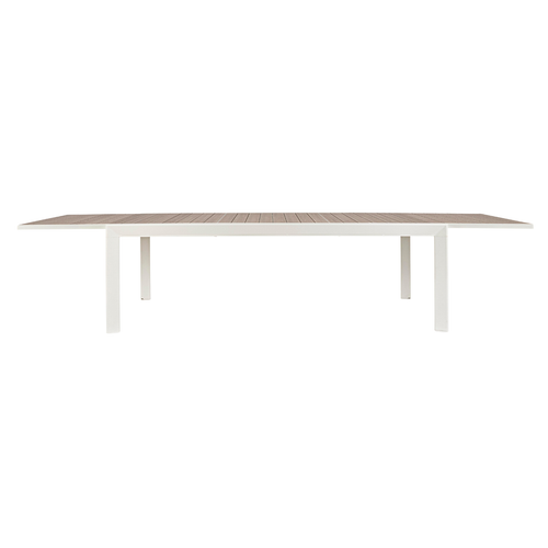 Visuel 3 du produit Table Calla avec allonges coloris blanc en aluminium - 220/340 x 100 cm