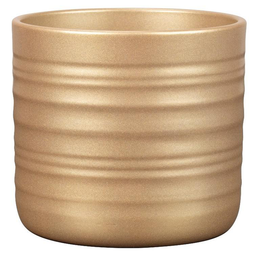 Visuel 1 du produit Cache-pot en céramique or Scheurich 850 Royal Gold - Ø 14 x H 12,8 cm