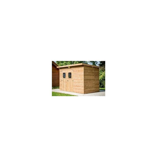 Visuel 1 du produit Abri en panneaux de bois d'épicéa thermo-chauffé 19 mm livré Foresta Bois Habrita - 7,33 m²