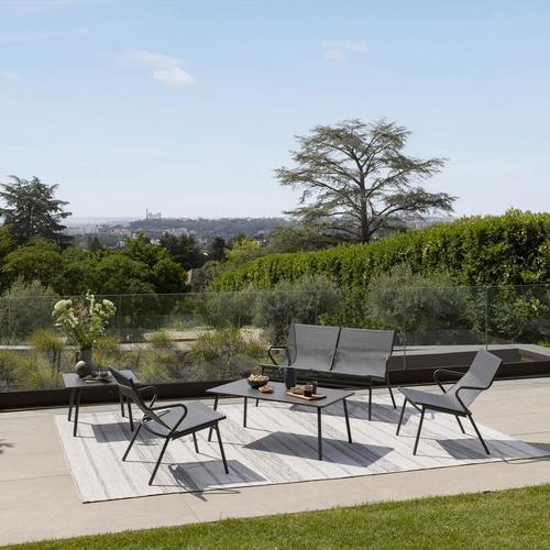 Visuel 8 du produit Canapé d'extérieur en aluminium coloris anthracite Vence Batyline Lafuma - 123 x 69 x 70 cm