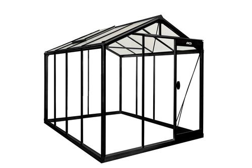 Visuel 1 du produit Serre de jardin R204H coloris noir en verre Blackline - 232 x 298 cm