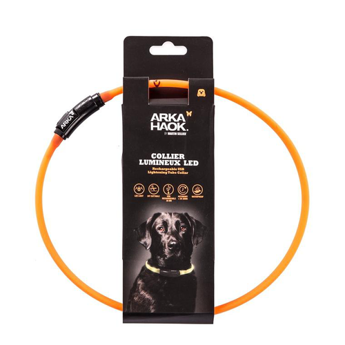 Visuel 1 du produit Collier en tube LED orange 1x70 cm
