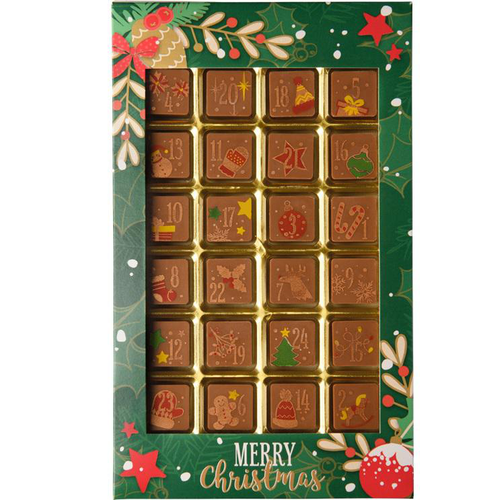 Visuel 1 du produit Calendrier de l'Avent tout chocolat au lait Weibler - 22 x 13 cm