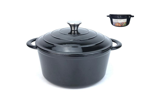 Visuel 1 du produit Cocotte ronde en fonte noire - Ø 22 cm