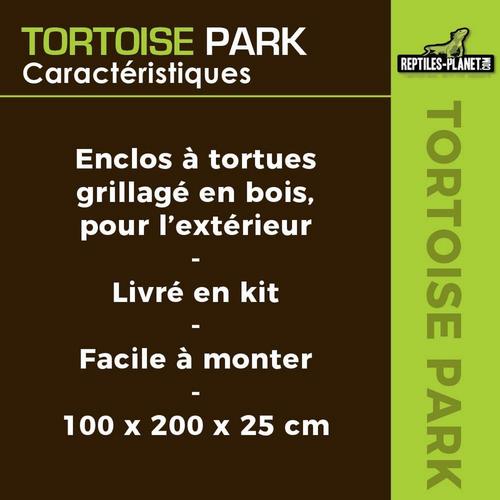 Visuel 6 du produit Tortoise Park pour tortue enclos extérieur grillagé en bois Reptile Planet – 200 x 100 x 25 cm