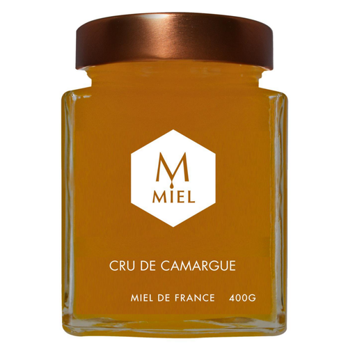 Visuel 1 du produit Miel cru de Camargue dans un pot en verre Hexagone - 400 g