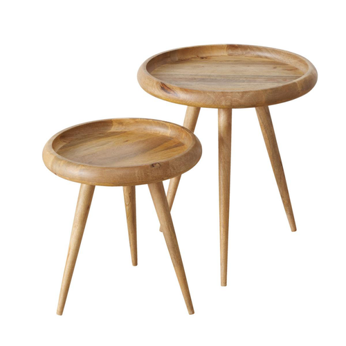 Visuel 1 du produit Table d'appoint en manguier marron Herve - Ø 53 x H 58 cm