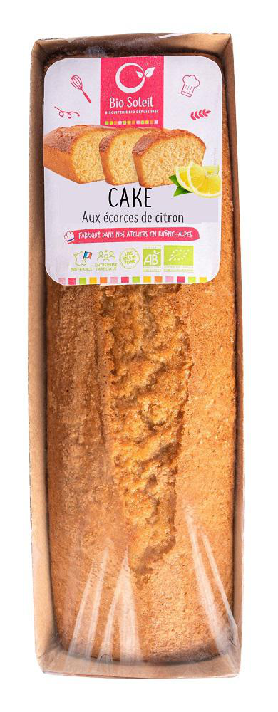 Visuel 1 du produit Cake aux écorces de citron bio Biosoleil - 410 g