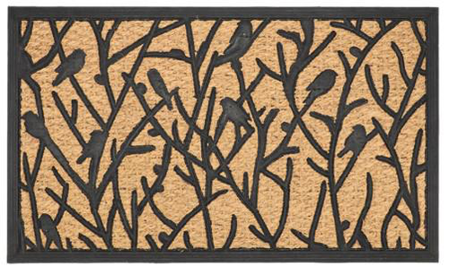 Visuel 1 du produit Paillasson en fibre de coco à motif Pouillot véloce - 75 x 45 cm