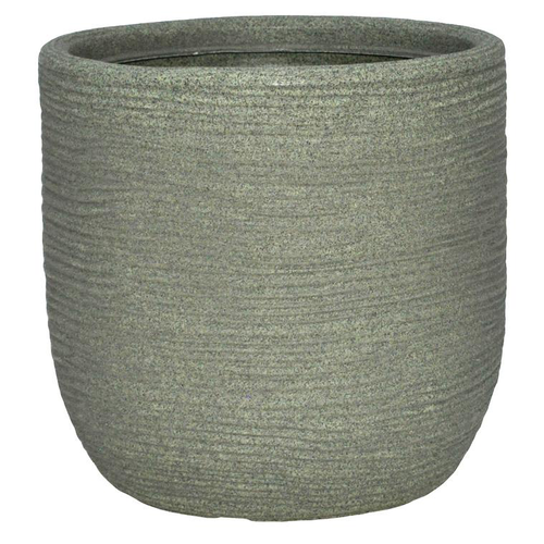 Visuel 1 du produit Pot rond pour décoration intérieur ou extérieure lichen Mineral – 55 litres Ø 45 x H 43,5 cm